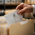 Pulling a court record from a file folder
